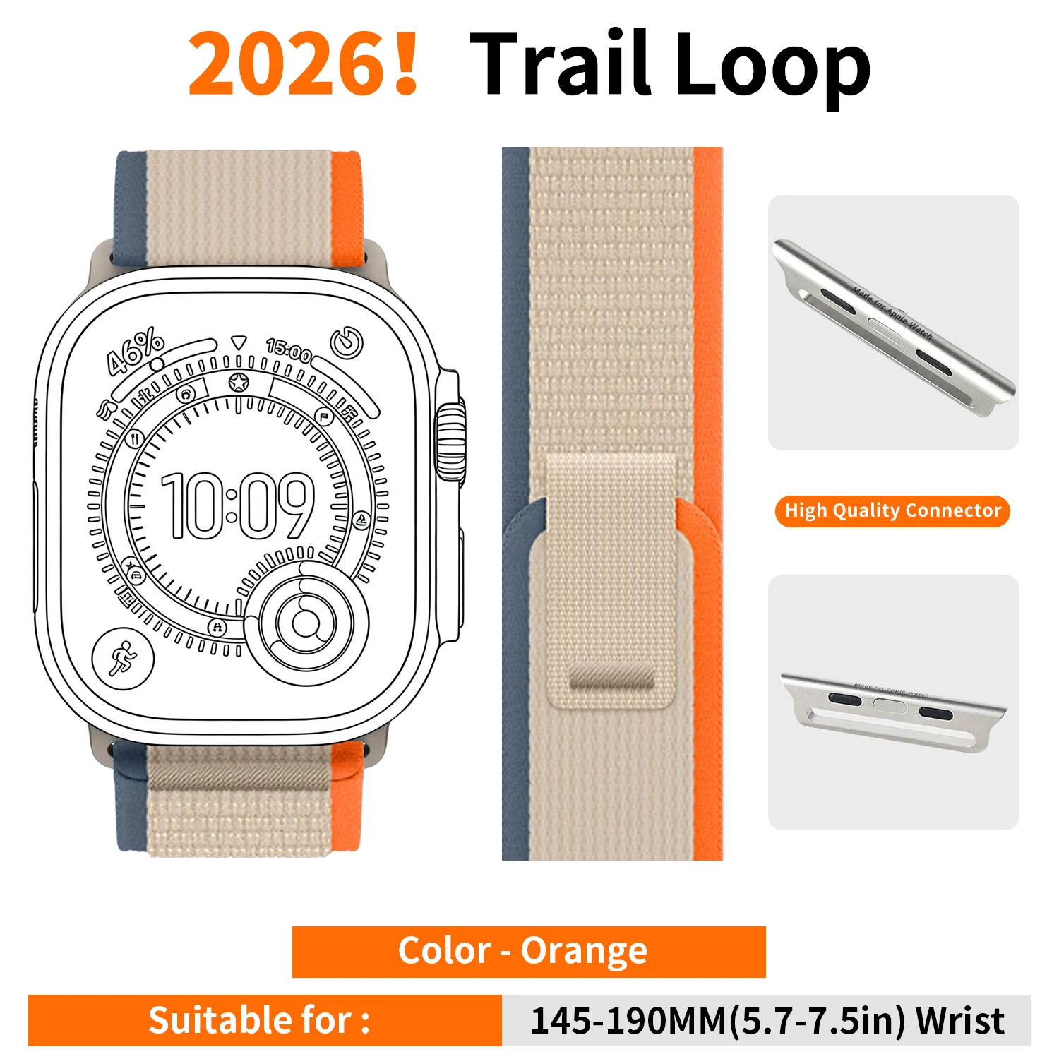 ตัวเลือกสินค้า สายนาฬิกาไนลอนคุณภาพสูง สำหรับ Apple Watch ทุกรุ่น