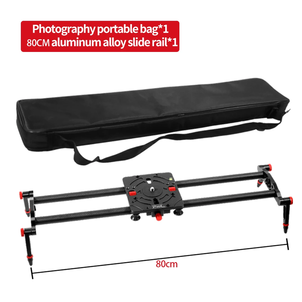Pixel 60cm 80cm Carbon Fiber Camera Stabilizer Rail Video Shooting Can Accept PTZ Tripod Camera Smartphone Shooting Accessories 1072308 camera track slider