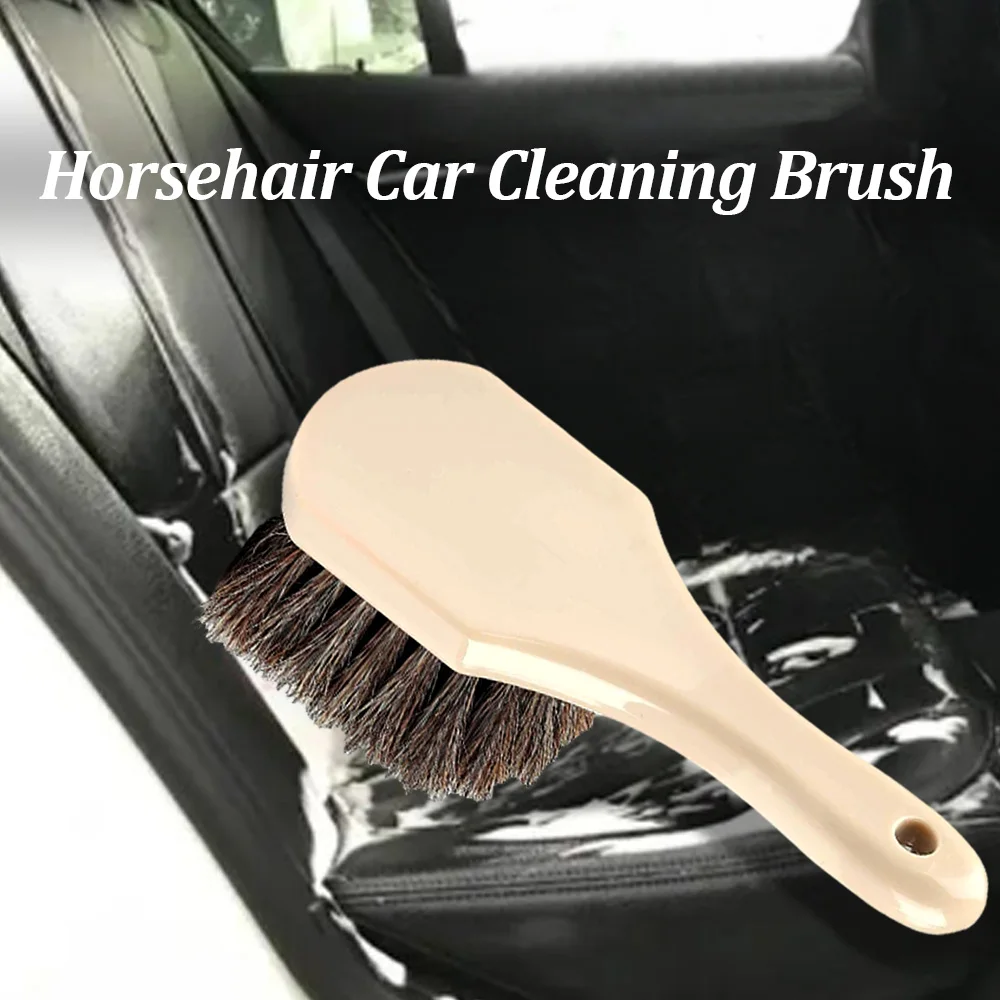 Car Cleaning Brush Leather Wheel Horsehair Cleaning Brush Car Detailing