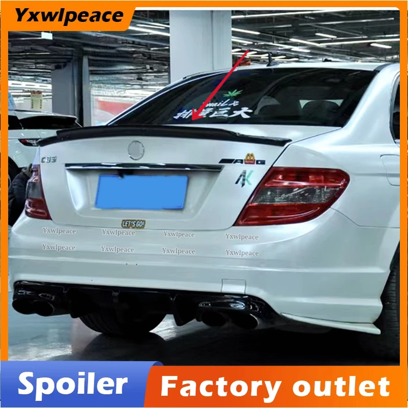 

Carbon Fiber Spoilers For Mercedes-Benz W204 C-Class Coupe C63 C200 C230 C260 C280 C300 2007-2014 Rear Trunk Lip Spoiler