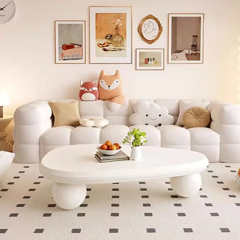 

Modern Luxury Coffee Table Nordic Minimalism Living Room Italian Elliptic Coffee Table Floor Caffè Tavoli Lounge Suite Furniture