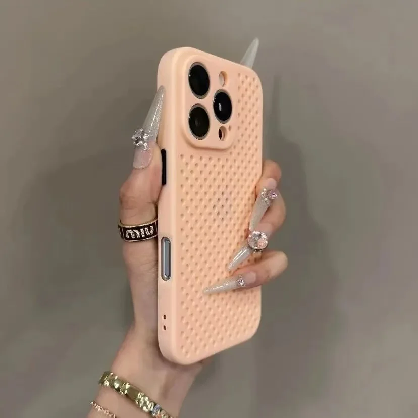 Summer Ventilated TPU Soft Shell Protective Phone Case - Mesh Breathable Design