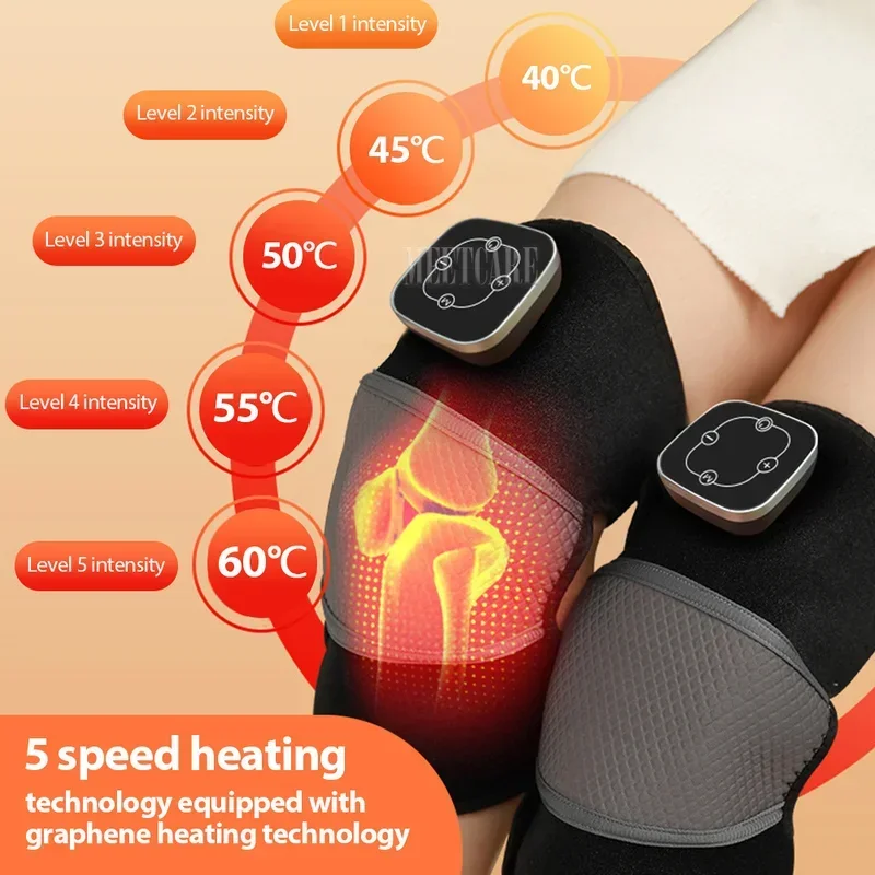 3in1 Electric Knee Should Brace Massage with Vibration Heated Massage Therapy Shoulder Elbrow Pain Relief Old Cold Leg Knee Warm