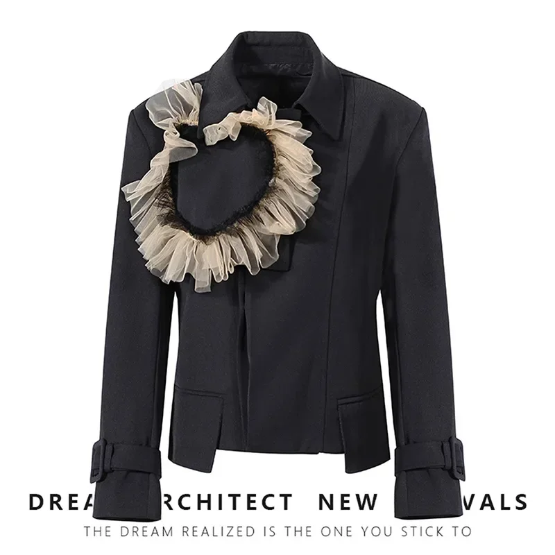

Flower Women Suits 1 Piece Blazer Black Jacket Formal Office Lady Business Work Wear Fashion Girl Coat Outfit Party Prom Dress