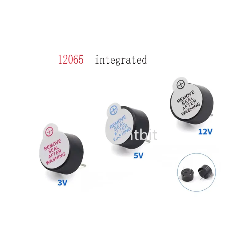 50PCS 액티브 버저 12065 통합형 얇은 분할형 통합 버저 12 x6.5MM 3V 5V 12V 버저 연속 사운드