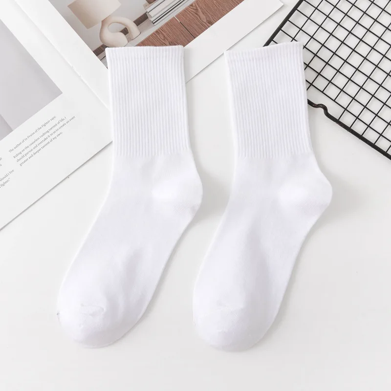 1 Paar Damensocken für alle Jahreszeiten, bunte, mittellange, atmungsaktive Baumwollsocken, hochwertige, einfarbige, bequeme Heimsocken # – Detail 10