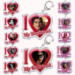 I Love My Boyfriend Girlfriend Keychain for Women Accessories Bf Gf Key Chain Ring Keychains Custom Jewelry Couple Lovers Gifts