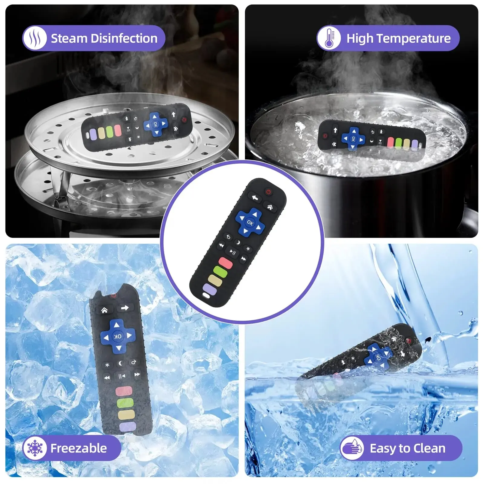 Teething Toys 1PC Silicone Baby TV Remote Control Shape Teether BPA Free Chewing Sensory Accessories