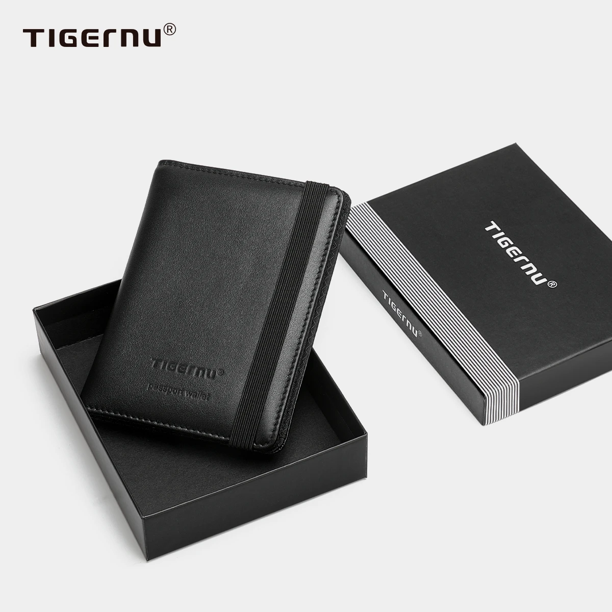 Tigernu Business Passport Cover RFID Anti theft Protection Men Card &amp ID Holder Genuine Leather Wallets For Bags Male Purses | Багаж и