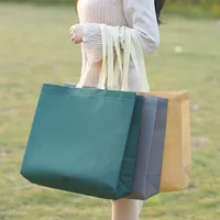 StoBag 10pcs Non-woven Shopping Tote Shoulder Bag Fabric Eco-friendly Large Reusable Gift Storage Pouches Custom Logo(Extra Fee) 2