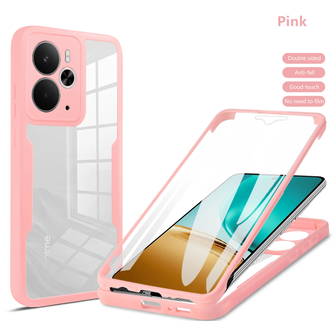 Full Body Shockproof Case with Built-in Screen Protector and Clear Design