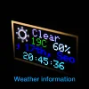 GeekMagic 8inch Big Wall Weather Clock and Stock Bitcoin Price Ticker Display with Big Pixel Screen 2