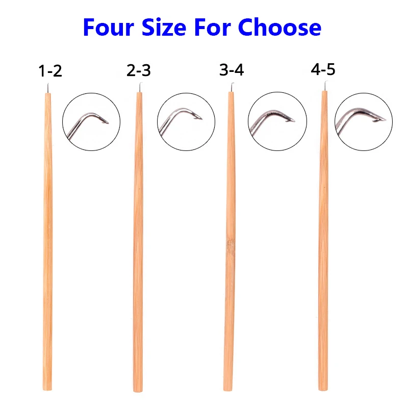 Wig Making Tool Wooden Handle Ventilating Needles For Wig Repair Lace & Hairpiece False Beard Making