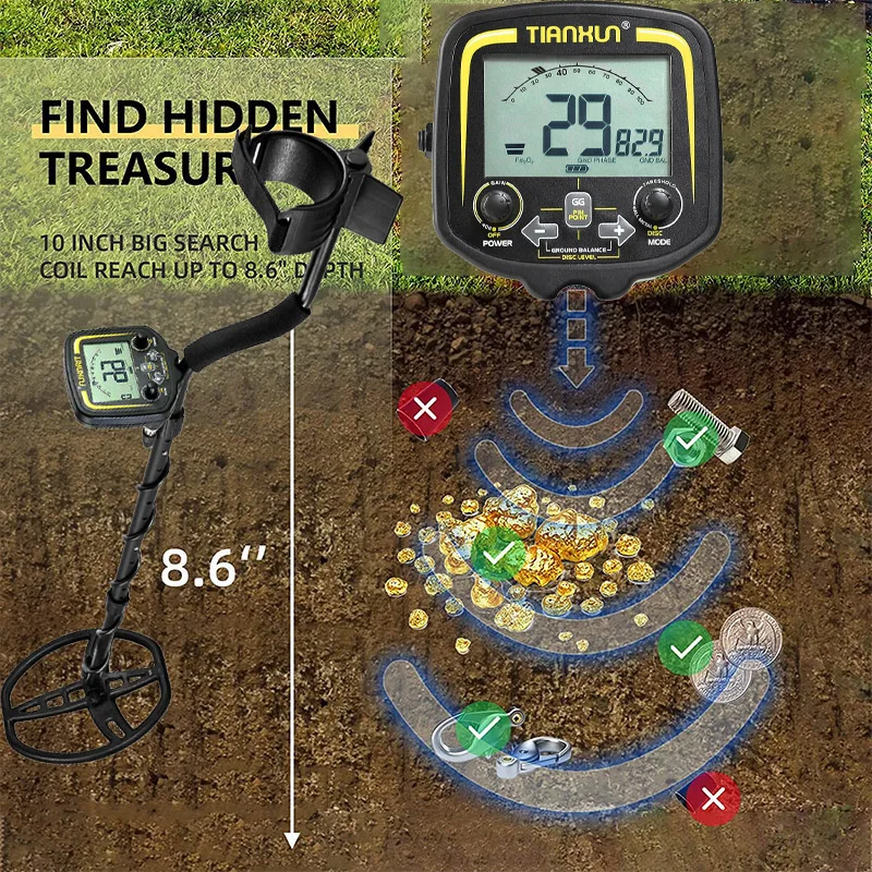 2023 TX 850 Professional Metal Detector Underground Depth 2 5m Scanner Search Finder Gold Detector Treasure