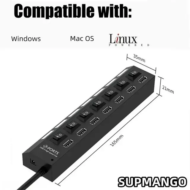 USB Hub Adapter with Multi Ports 6