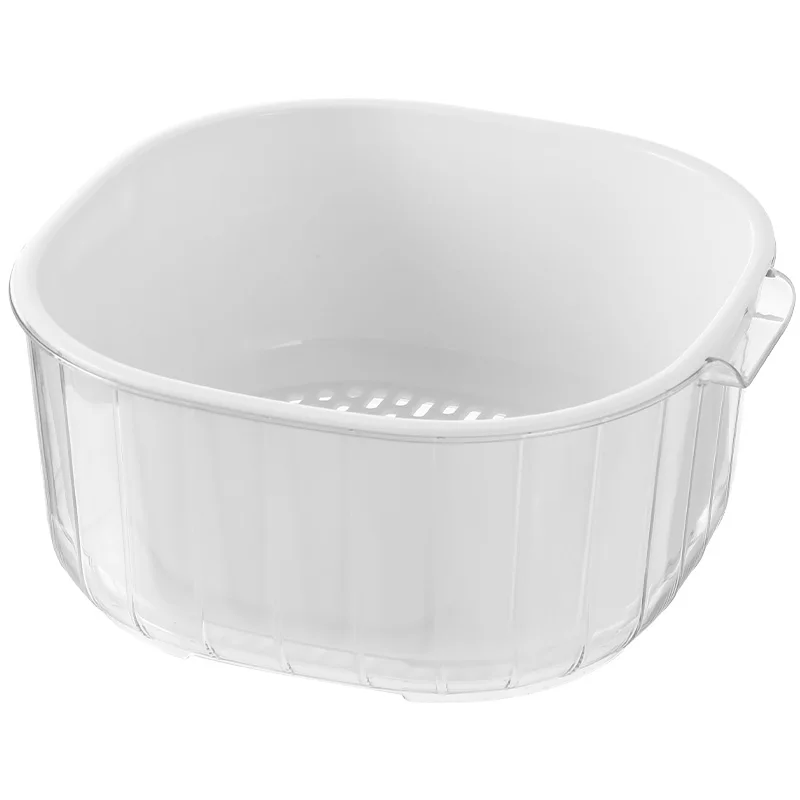 

Youpin Double Layer Drain Basket Vegetable Fruit Basket Quick Drain Soak Drain Basket Storage Washing Basin Kitchen Accessories