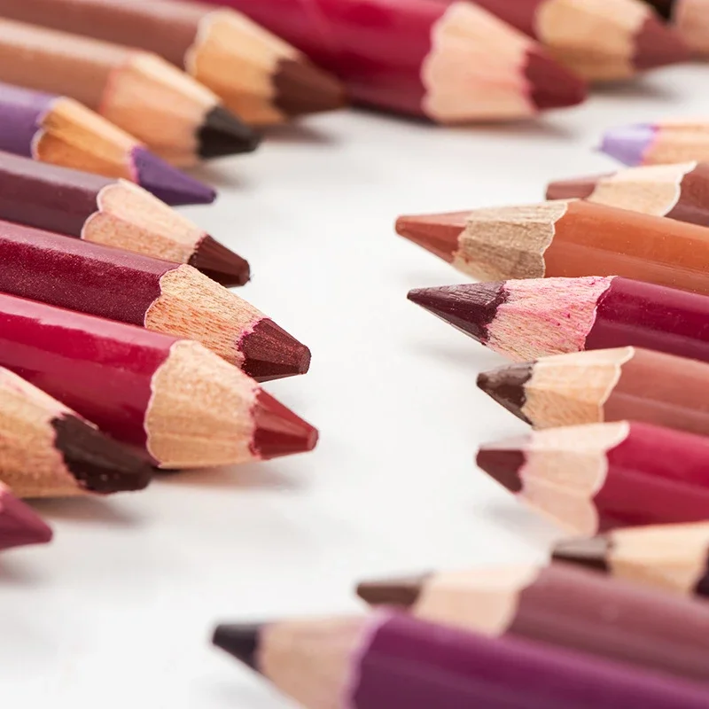 Lip liner 28-colors waterproof matte nude red long lasting non-stick cup women party makeup