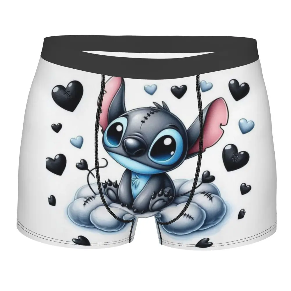 Custom Stitch Lion Cute Boxers Shorts Men's Disney Movie Briefs Underwear Fashion Underpants