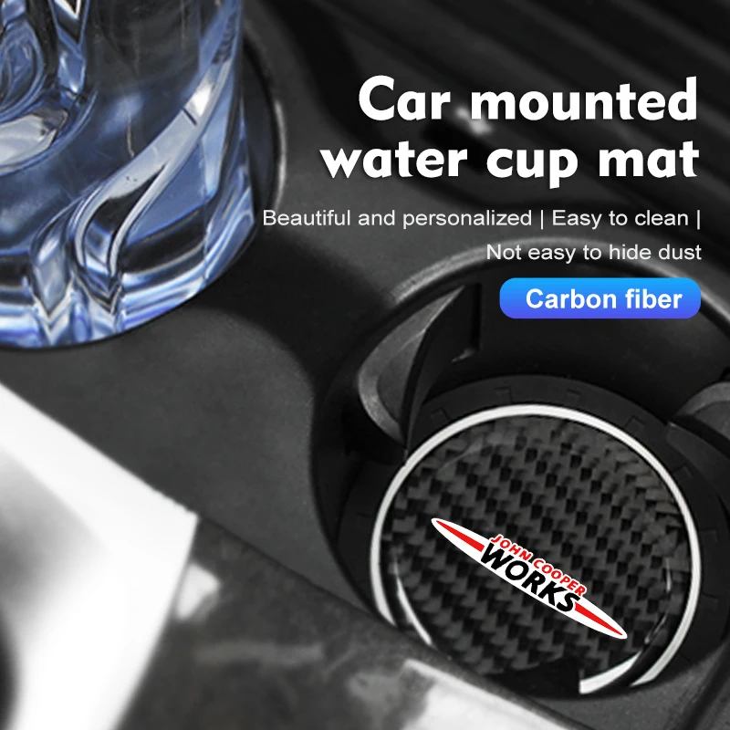 Universal Car Cup Holder Anti Slip Coaster Mat Interior Accessory For MINI Cooper Works R56 F56 R53 R60 Clubman JCW Countryman