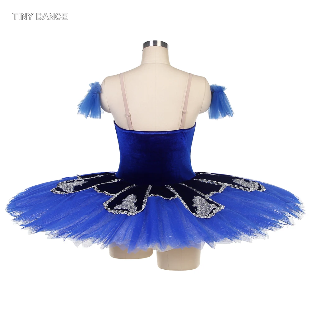 Disfraz tutú de Ballet profesional de terciopelo azul oscuro para mujer, falda de tutú con decoración de lentejuelas plateadas para tortitas, BLL429 _ - AliExpress Mobile