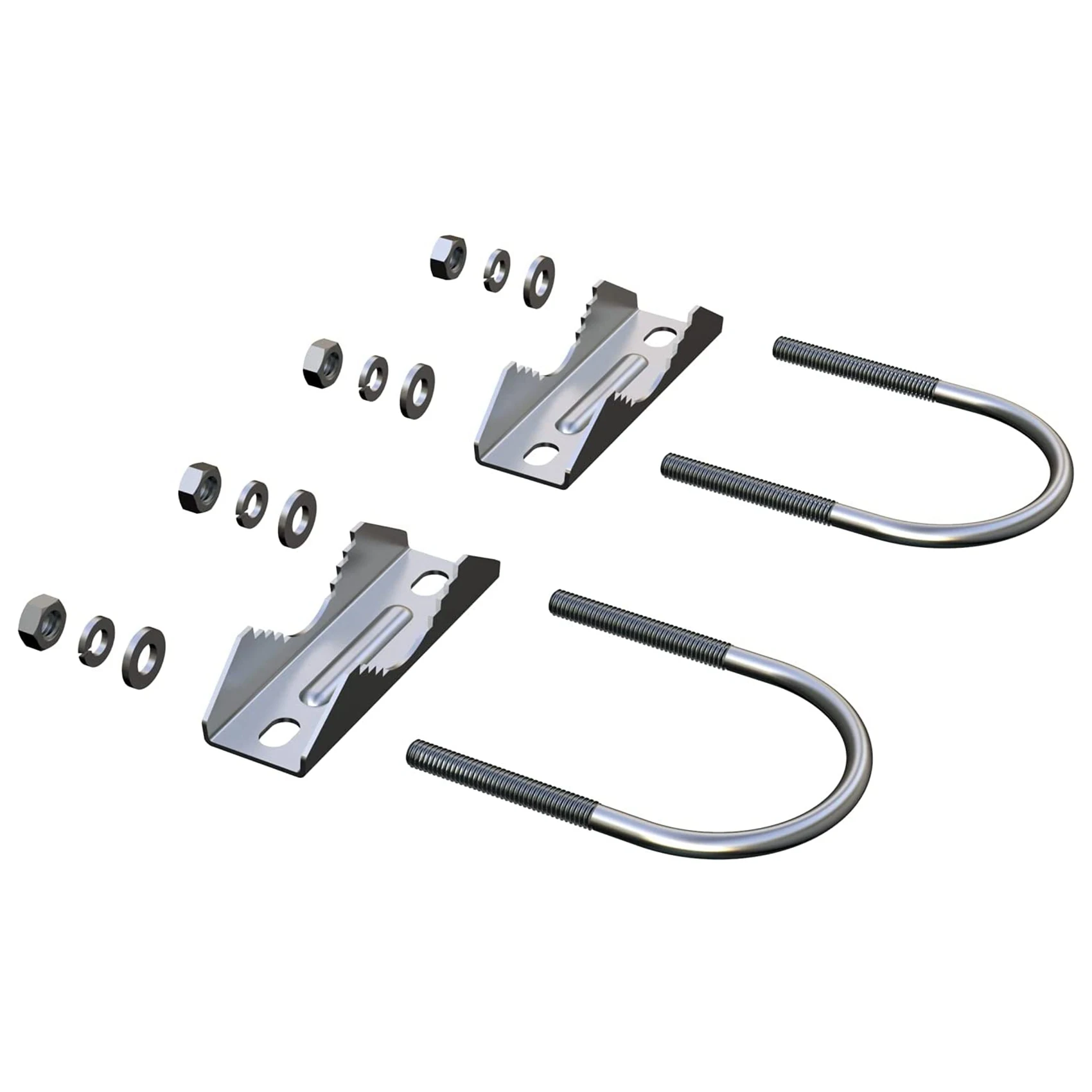 2 PCS Antenna Mount Clamp U-Bolt Mounting Hardware Antenna Mast Clamp V Jaw Bracket Accessories for Outside Home antenna mount clamp