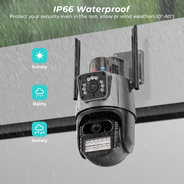 BESDER WIFI IP Camera 8MP 4K Dual Lens PTZ Camera Smart Home Protection Waterproof Security CCTV Video Surveillance Camera ICSEE 3