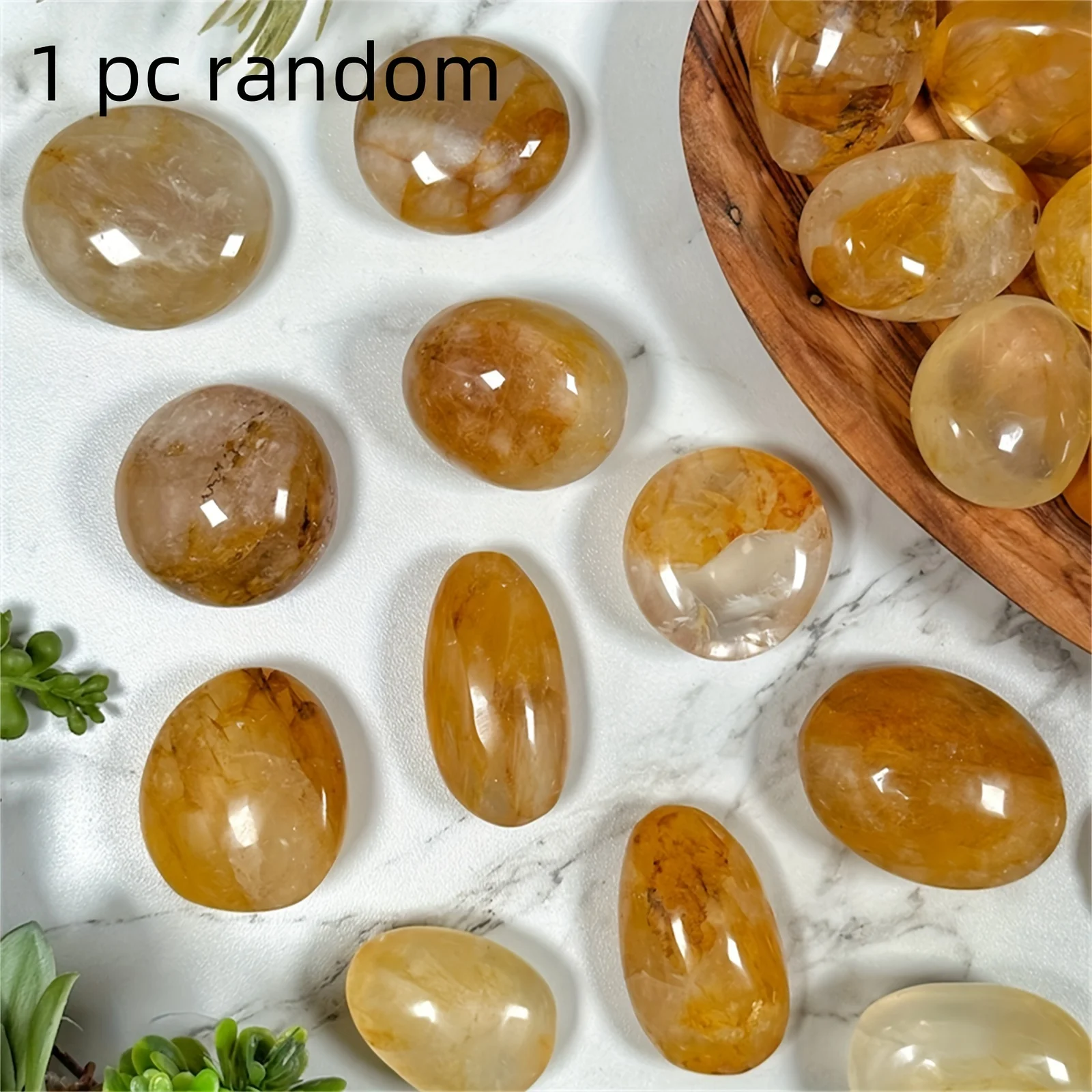 Natural Golden Quartz Heart Pocket  Yellow Hematoma Palm  Premium Yellow Blood Cells For  Rolling Home Decor Beautiful Gift 6