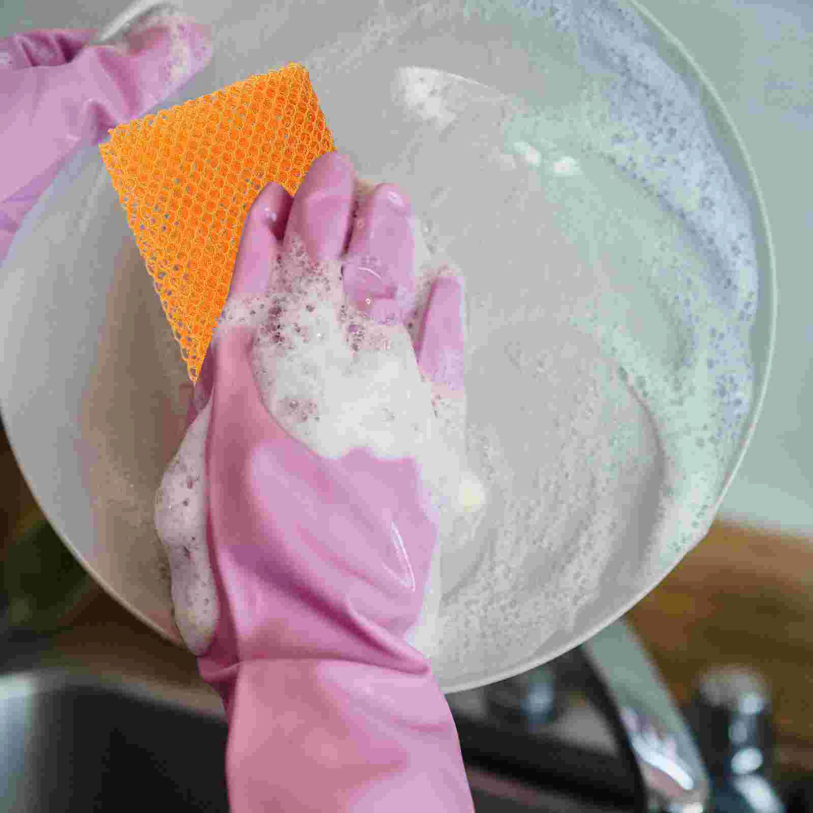 

Mesh Non-stick Oil Dish Cloth Cleaning Cloth Rapid Dry Scourer Mesh Washing Cloths Kitchen Cleaning Cloths (Mixed Color)