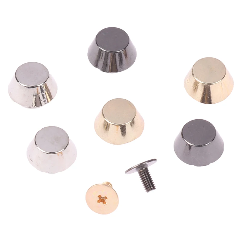 10sets Metal Bag Legs Bottom Rivets For DIY Leather Studs Bag Wear Protection Rivets For Bag Bottom Bag Belt Accessories