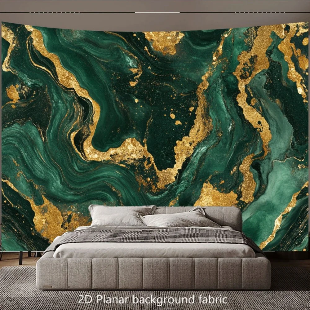 Green Gold Marble Tapestry 6