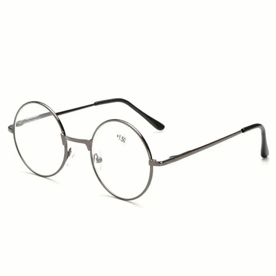 Timeless Unisex Vintage Metal Round Frame Reading Glasses