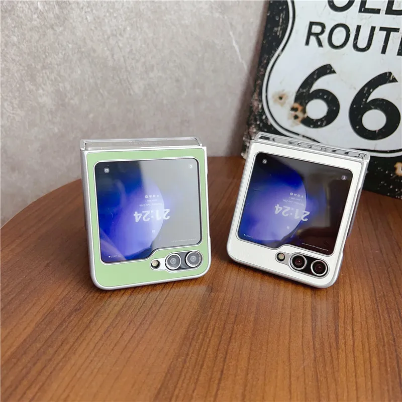 Phone Case For Samsung Galaxy Z Flip 5 5G Small Screen Tempered Film Protective Flip5 Cover Shell