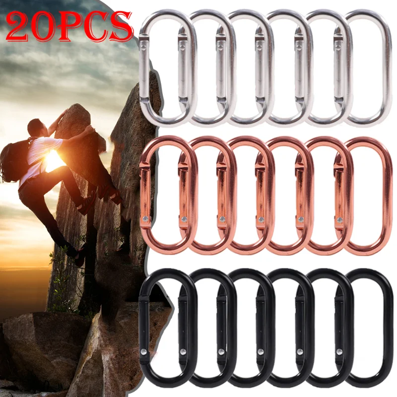 20Pcs camping bottle For Camping Carabiners Carabiner Clip For