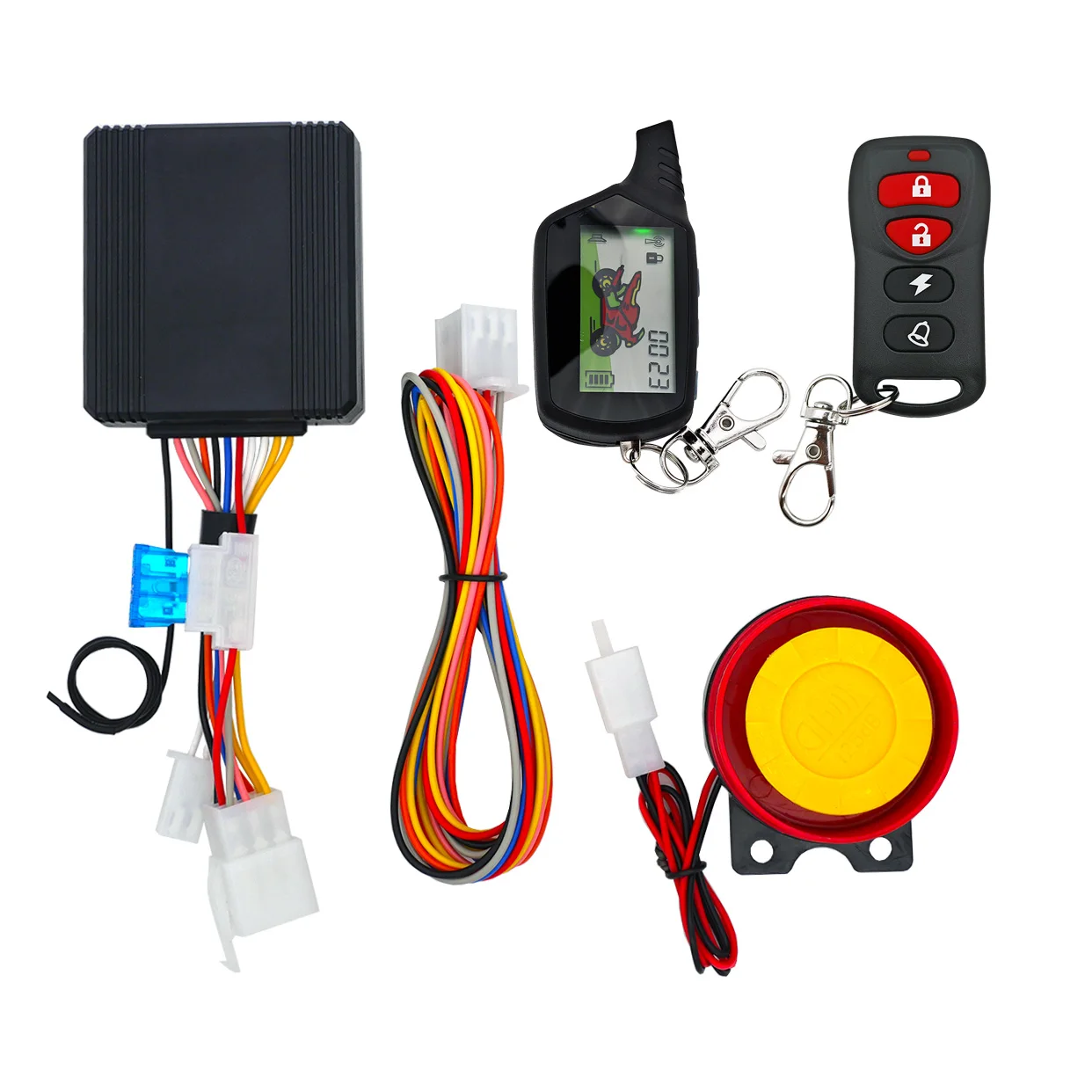 Advanced Motorcycle Anti-Theft Alarm System with Remote Control & Start