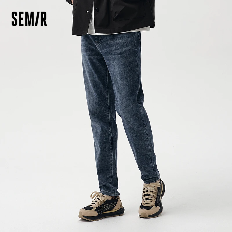 Semir Jeans Men Spring Classic Simple and Versatile Tapered Pants Daily Commuting Style Long Pants 3