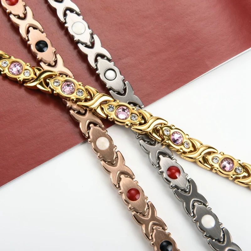 Bracciale Magnetico Per Drenaggio Linfatico Bracciale Dimagrante Terapeutico Che Favorisce La Circolazione Sanguigna - Foto 8