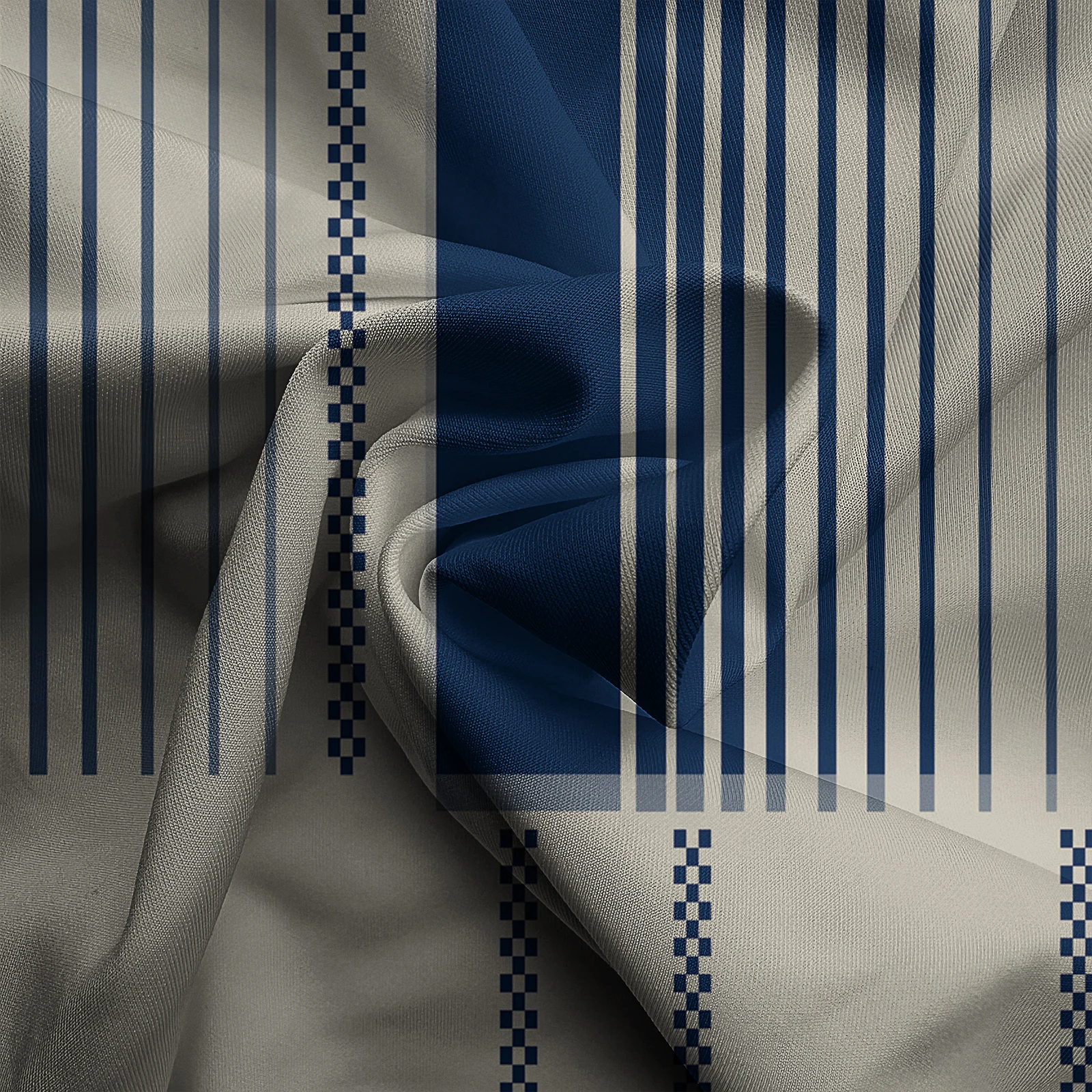 2025 Sommer Herren Shirt Set Geometrie Print Mode Einfache Zweiteiler Herren Gradient Leichte Party Lange Ärmel Anzug Lässig_voghion.com