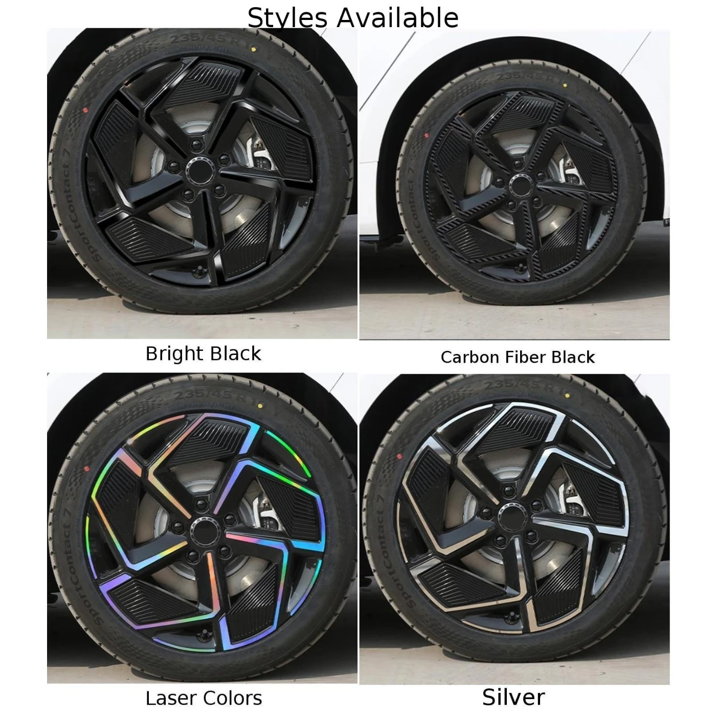 BYD 도장 EV 2023 자동차 휠 허브 스티커, PVC 커버, 외부 장식 액세서리, 긁힘 방지, DIY 부품, 먼지 방지, 4 개