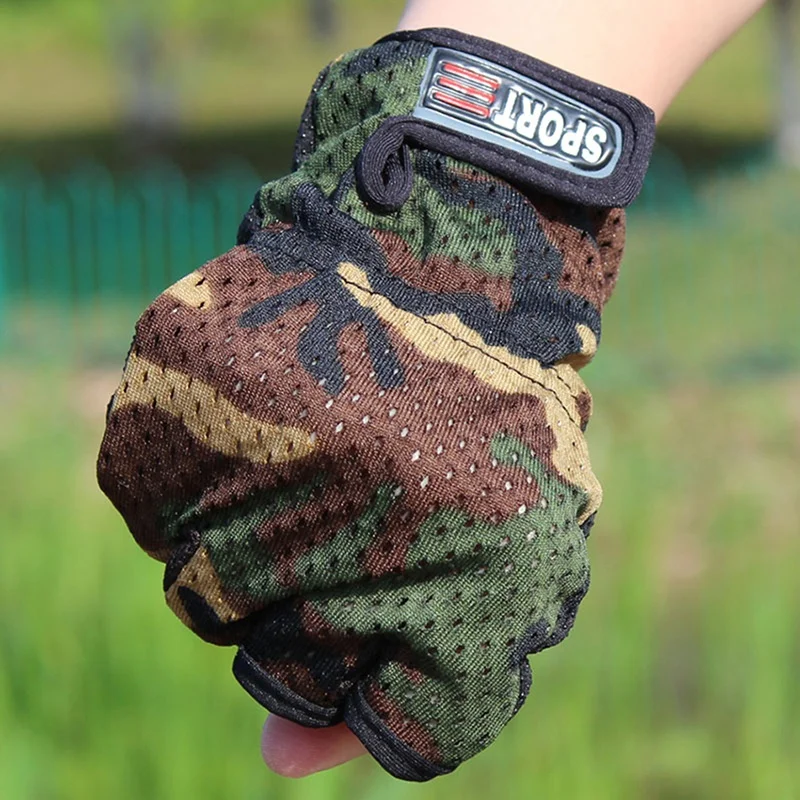 1 Pair Half Finger Sports Men's Gloves Mountaineering Half Finger Gloves Cycling Fitness Cycling Outdoor Sliding Gloves