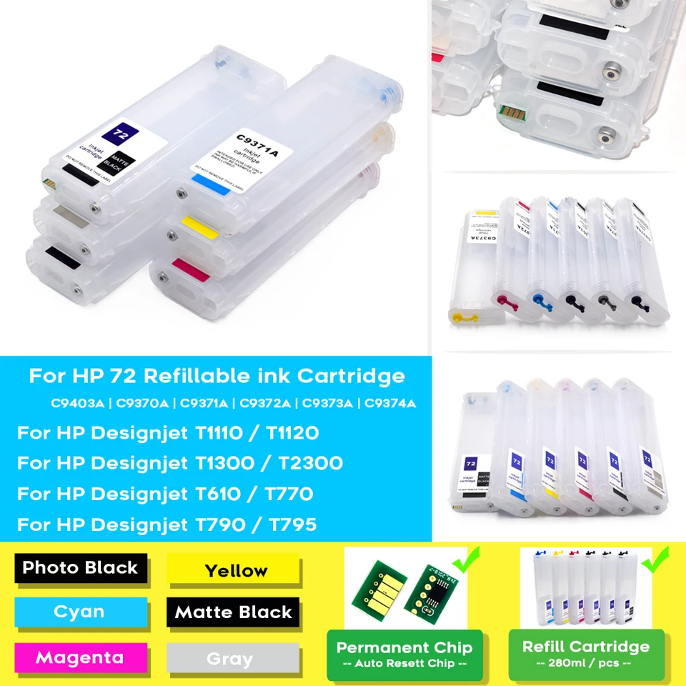 HP インクカートリッジ　72 Designjet Amazon.com: 72 Ink Cartridges Latest Upgrade Replacement for