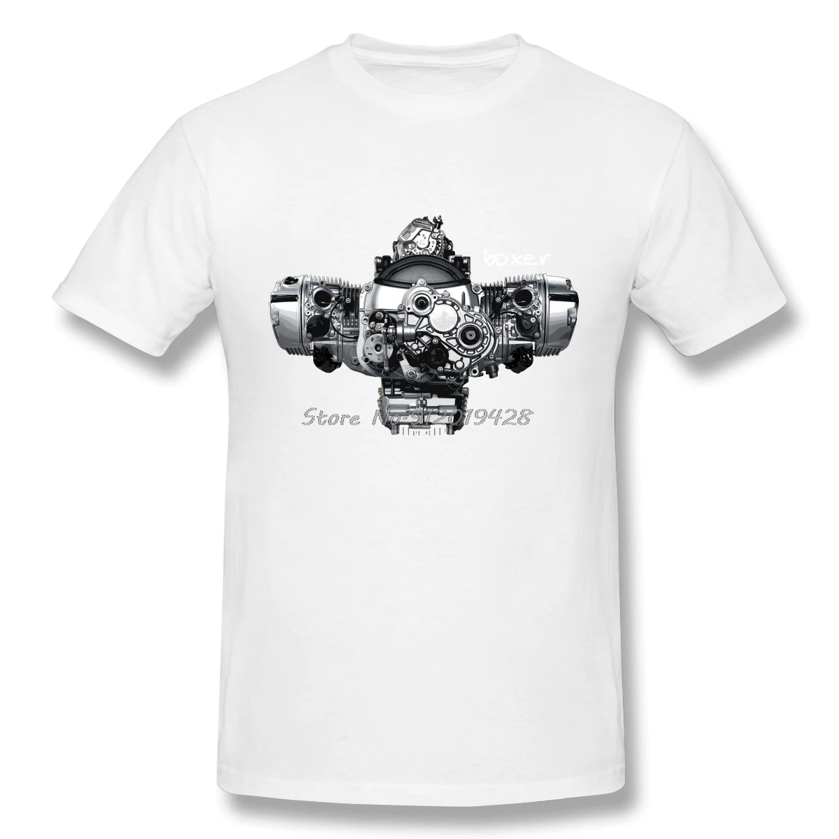 T Shirts Men Sports Tops Boxer Engine R1200gs 1200 Gs R Adventure R1200rt Rt R R1200r Summer Cotton Fashion