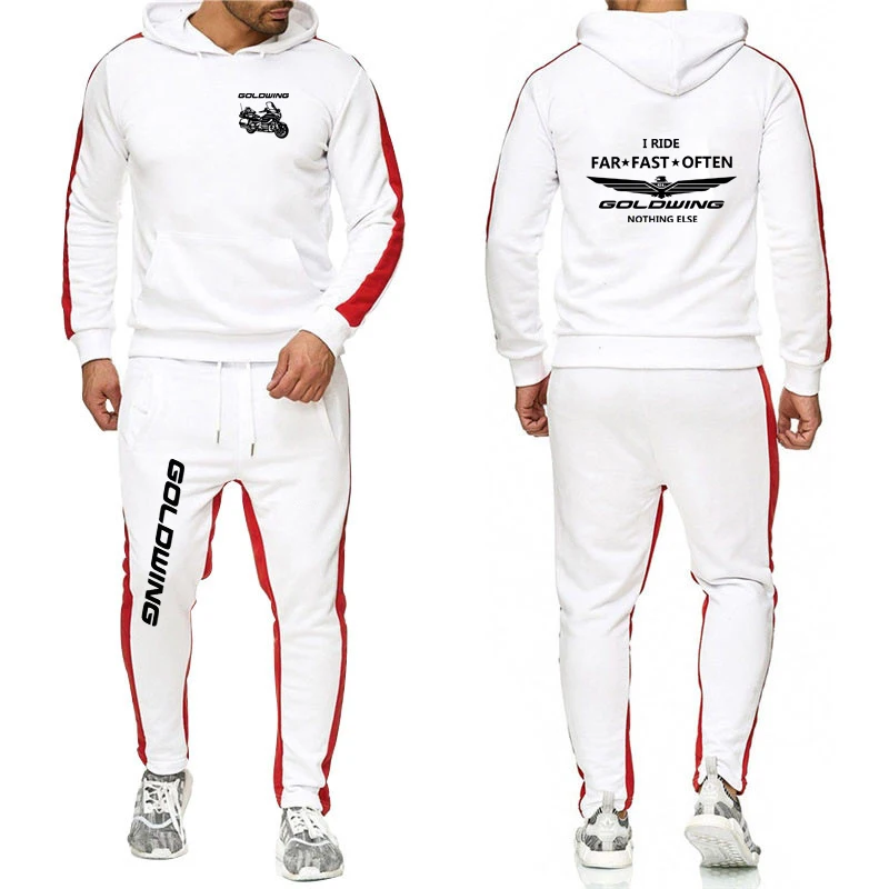 2024 Men Goldwing GL1800 Motocycles Tracksuit Hoodie Sweatshirt and Sweatpant 2-piece Set Running Spring Jogging Sportswear Suit 3