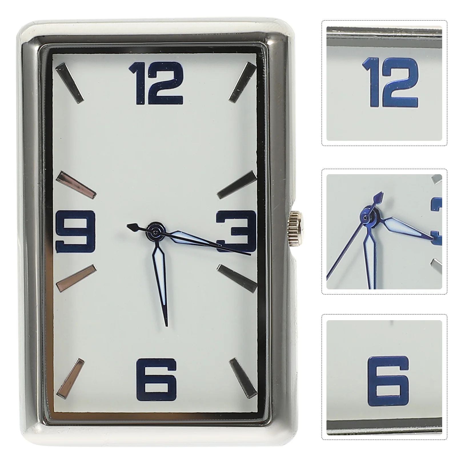 

Decorations for Car Self-adhesive Clock Dashboard Decorate Tiny Stainless Steel