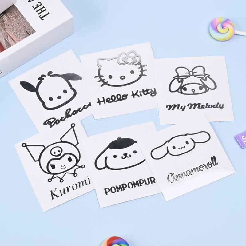 

1 шт. кавайная металлическая наклейка Sanrio, водостойкая аниме Hello Kitty Kuromi Cinnamoroll, наклейка на мобильный чемодан для компьютера, детские подарки
