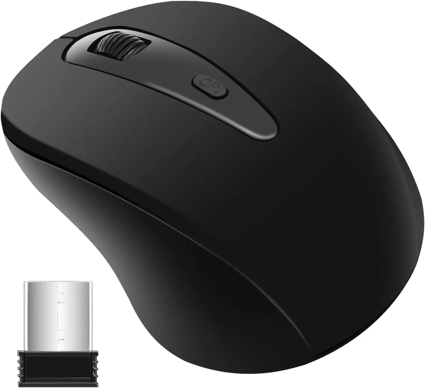 Wireless Mouse Silent Compact for Laptop with USB 2.4 GHz
