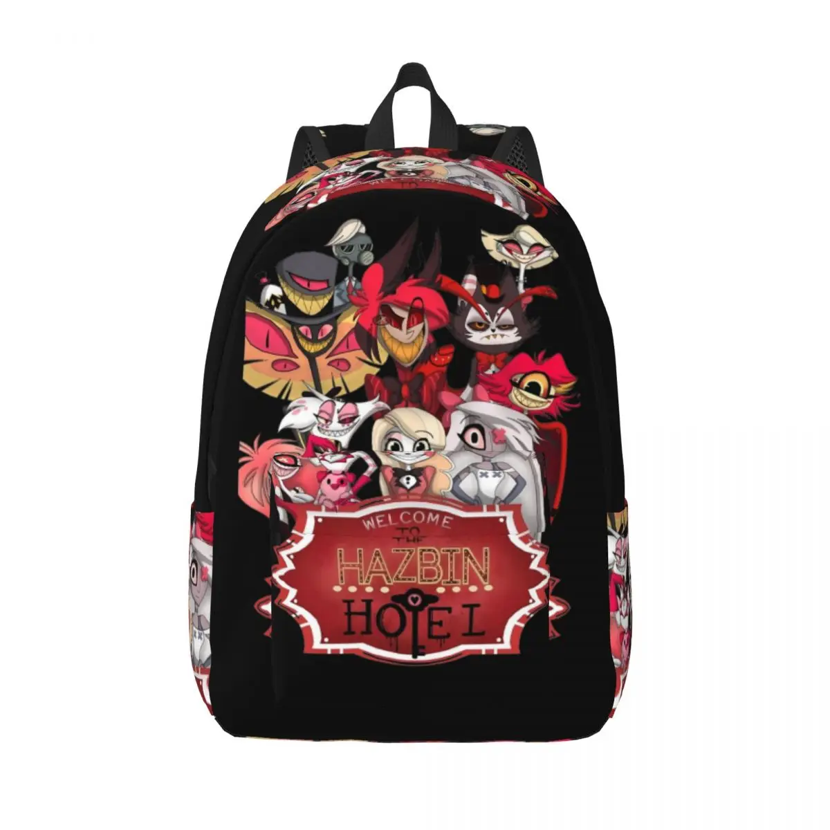 Hazbin Hotel Alastor Cool Zaino Outdoor Student Work Angel Dust Charlie Daypack Per Uomo Donna Laptop Canvas Bags