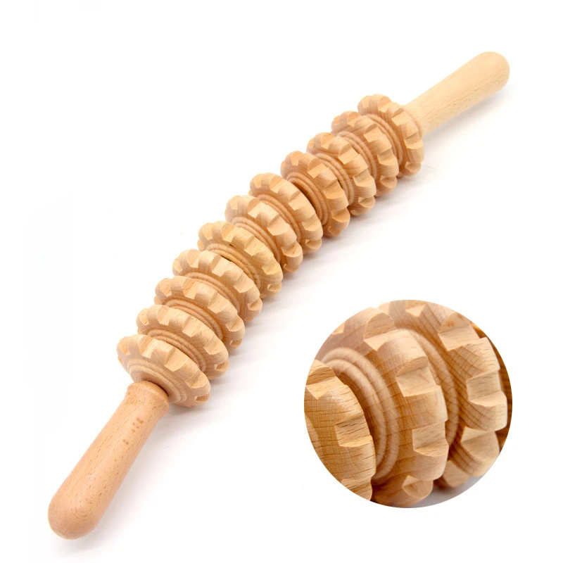 

Wood Massager Beech Bend 11 Rounds 12 Rounds Rolling Bar Abdominal Massage Stick