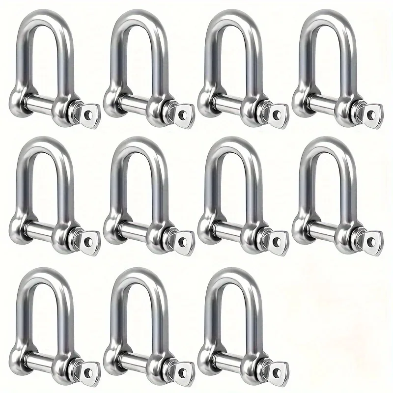 M6 D-shaped Shackles 10Pcs For Vehicle Recovery Towing Fastening