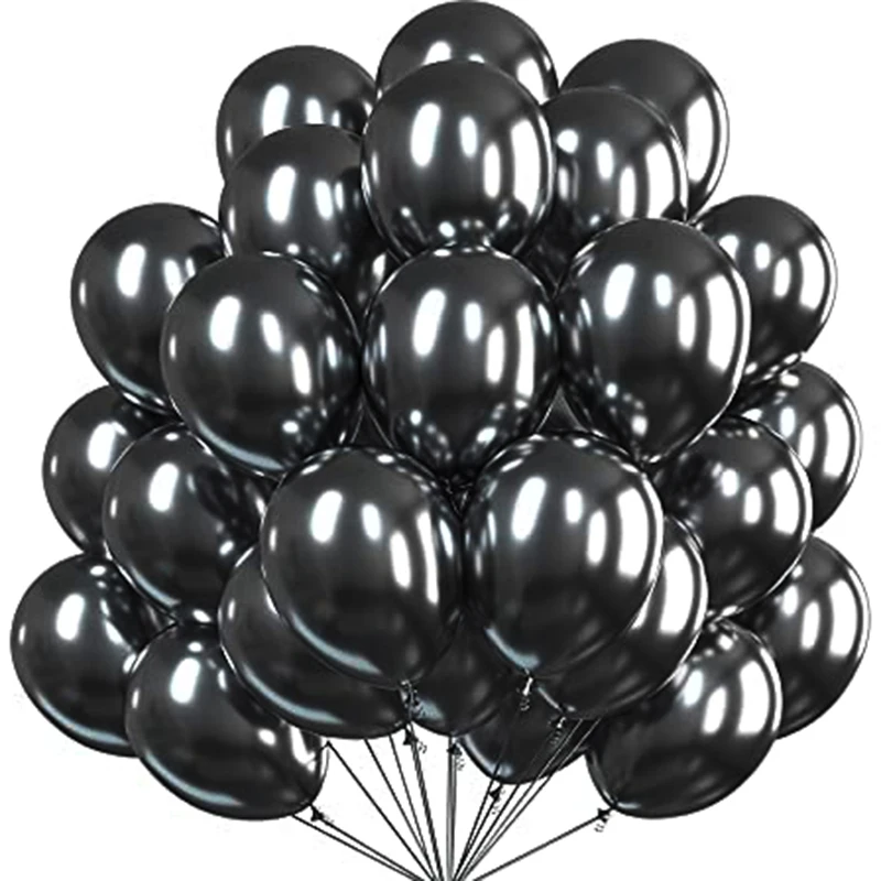 12Inch Color Metal Theme Confetti Round Latex Balloon Gold Silver Anniversary Wedding Birthday Party Decors latex balloon