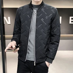 New Autumn Men's Solid Cotton Padded Jackets Outwear Slim Fit Warm Parkas Hip Hop Streetwear Spring Thick Coat Youth Top Clothes